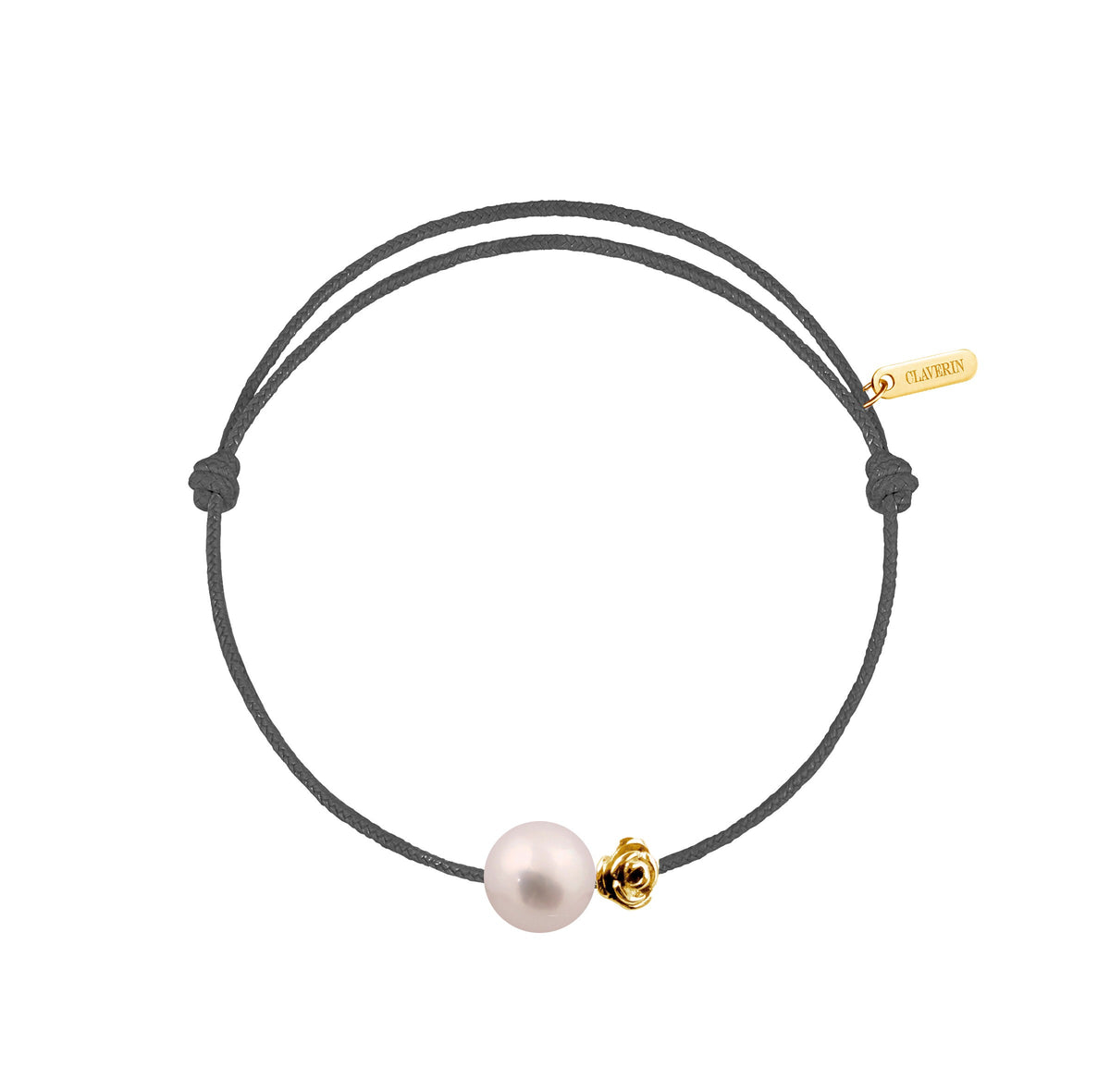 Pearly gold flower cordon gris cendré