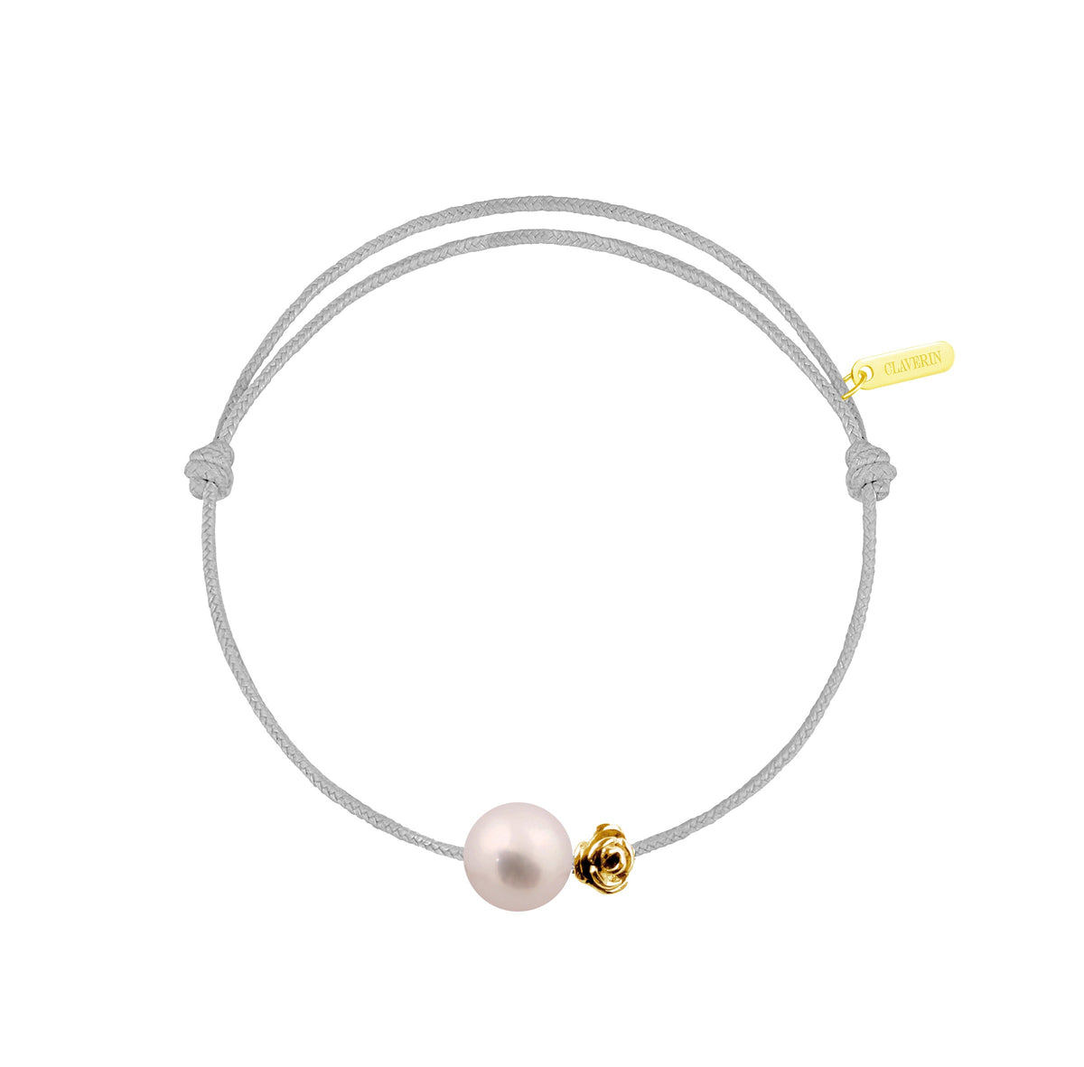 Pearly gold flower cordon gris perle