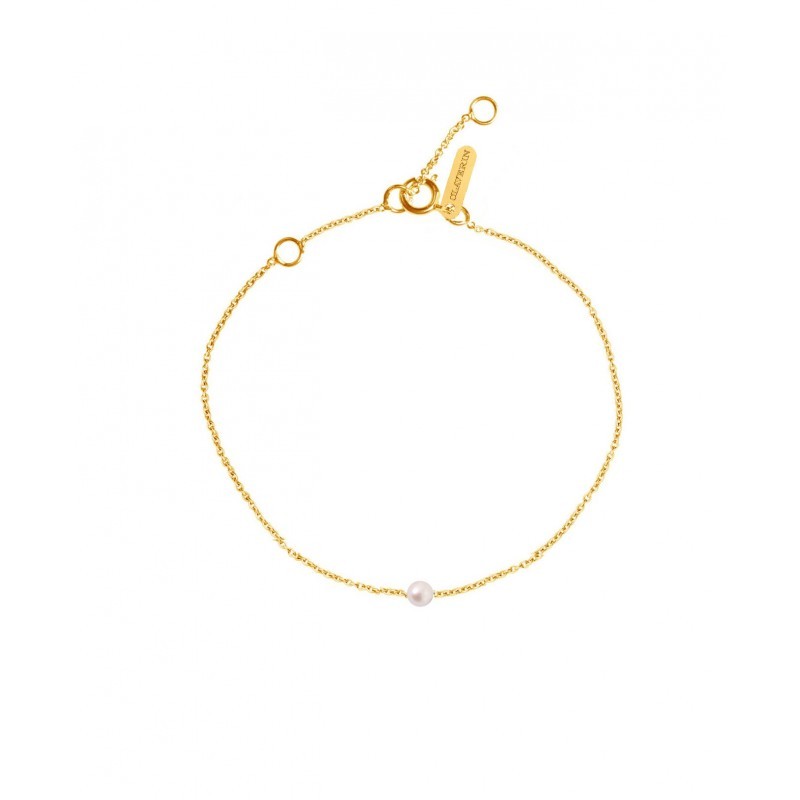 Bracelet Simply mini perle blanche or jaune