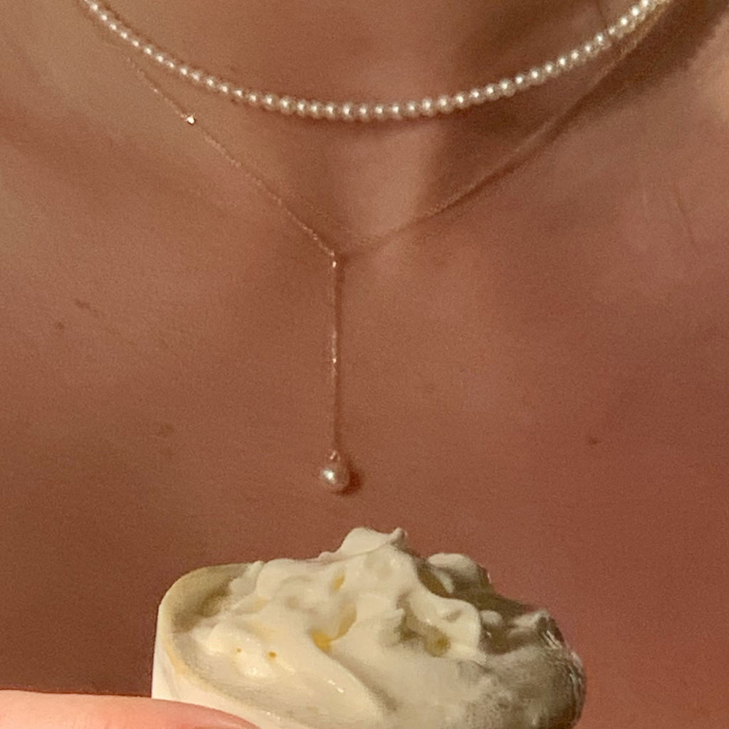 Lasso perle blanche