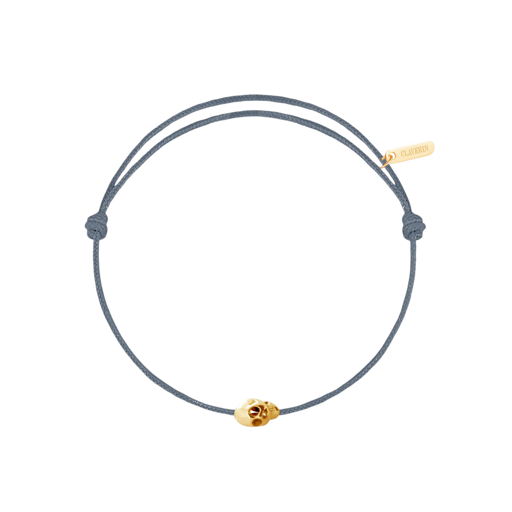 Gold Skull cordon gris cendré