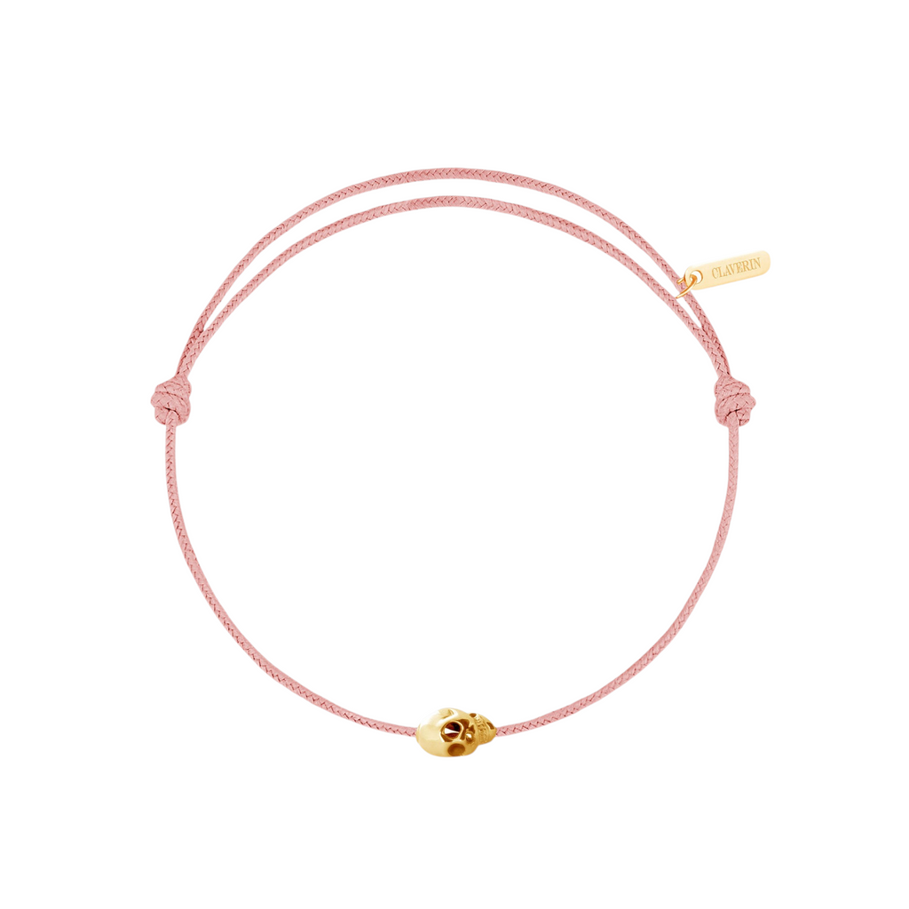 Gold Skull cordon rose poudré