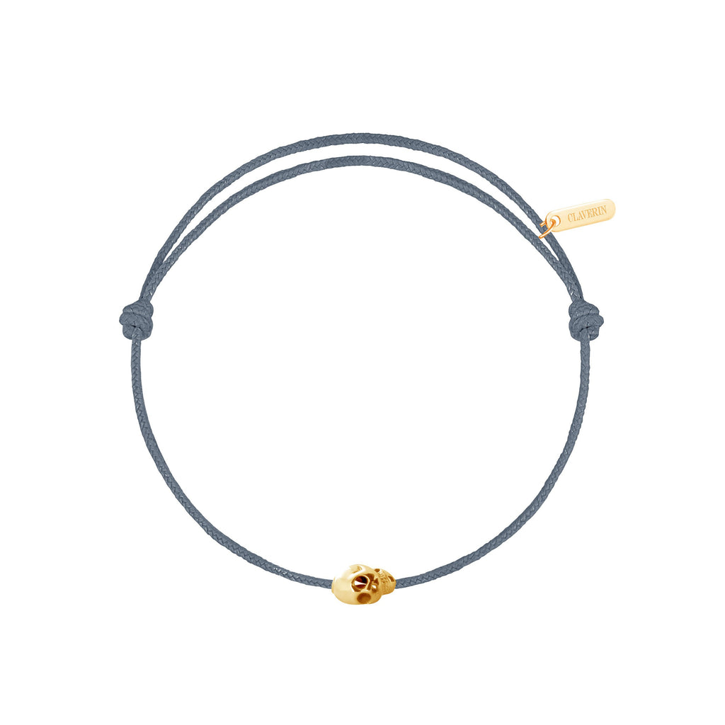 Gold Skull cordon gris cendré