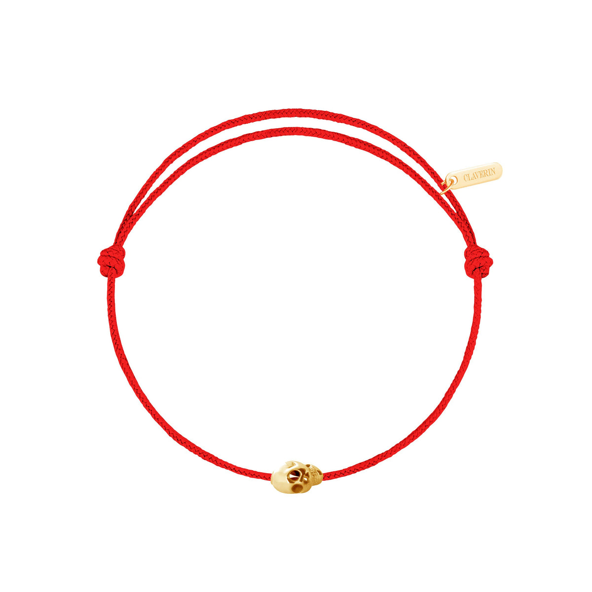 Gold Skull cordon rouge corail