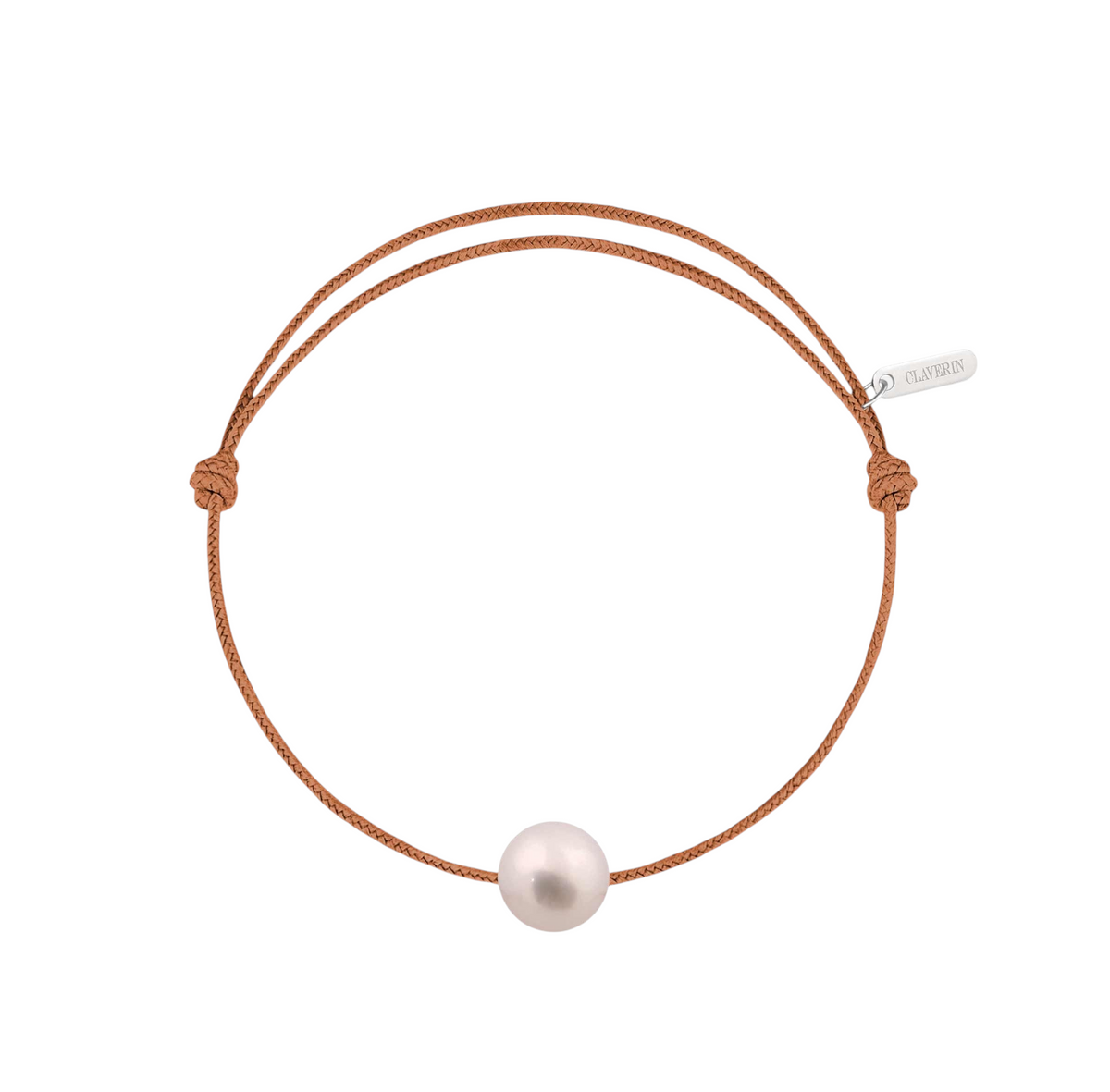 Simply pearly perle blanche cordon camel