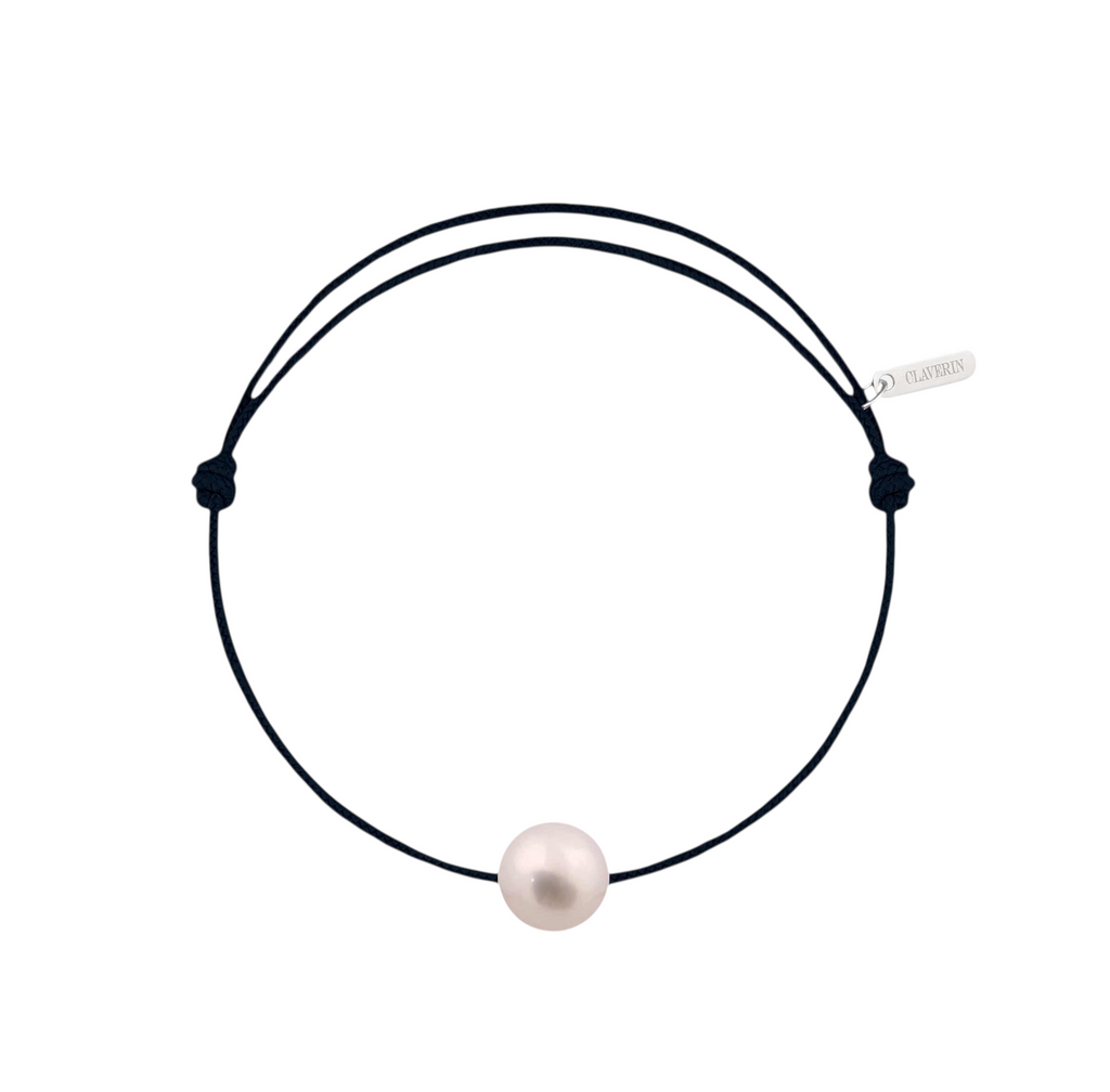 Simply pearly perle blanche cordon noir charbon