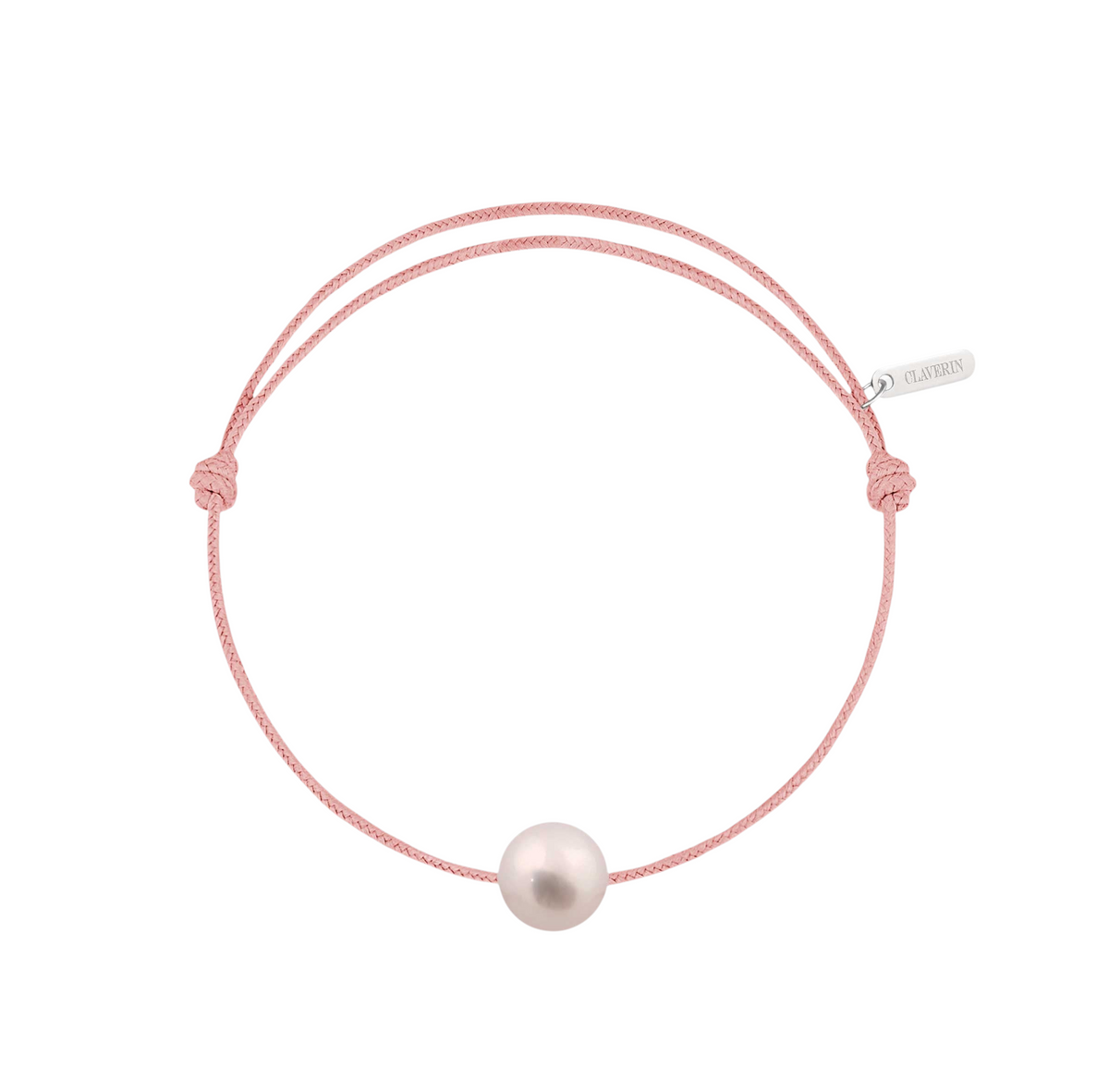 Simply pearly perle blanche cordon rose poudré