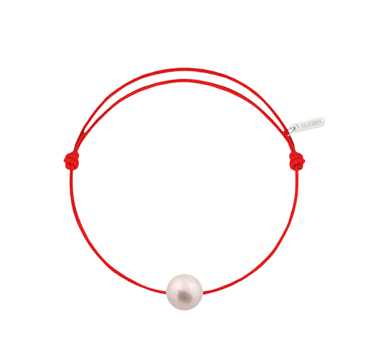 Simply pearly perle blanche cordon rouge corail