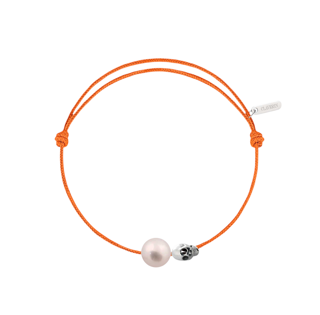 Pearly gold skull cordon mandarine