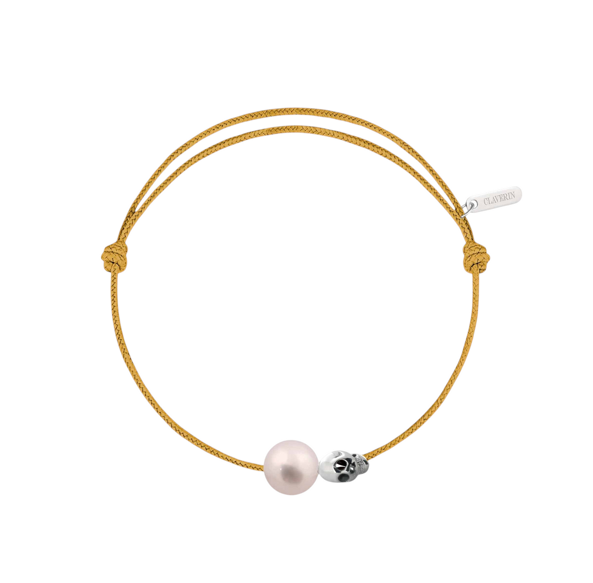 Pearly gold skull cordon moutarde