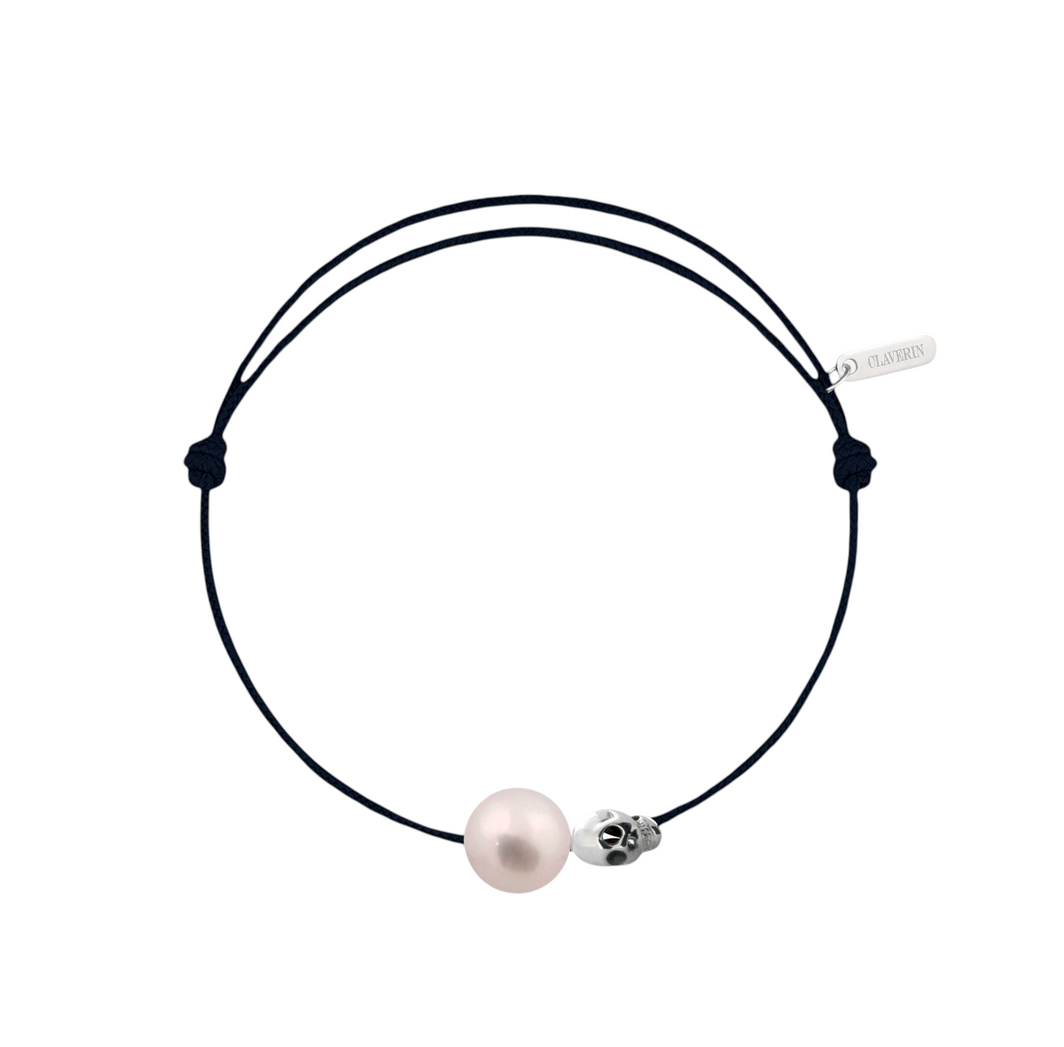 Pearly gold skull cordon noir charbon