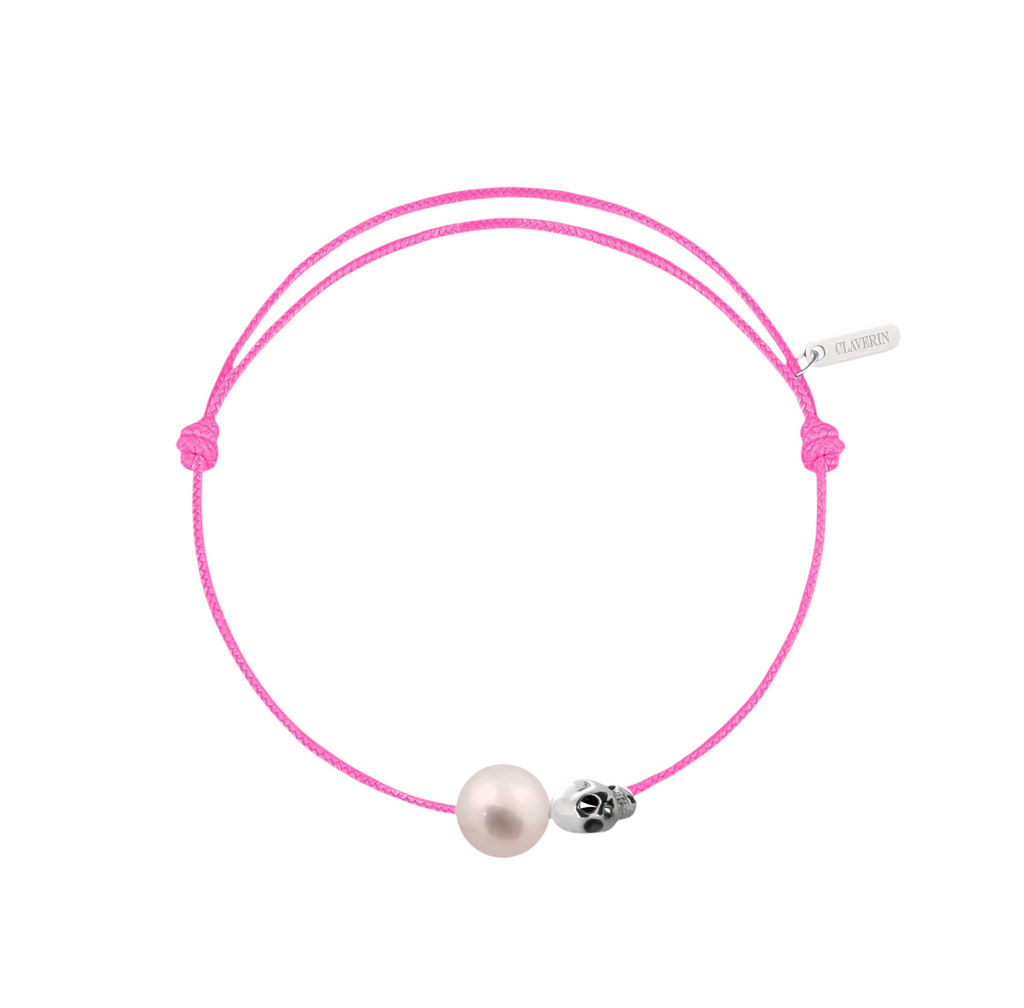 Pearly gold skull cordon rose fuchsia
