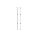 Boucles d'oreilles Claverin Rosary en or blanc 18 carats avec chaînes pendantes et perles de culture blanches