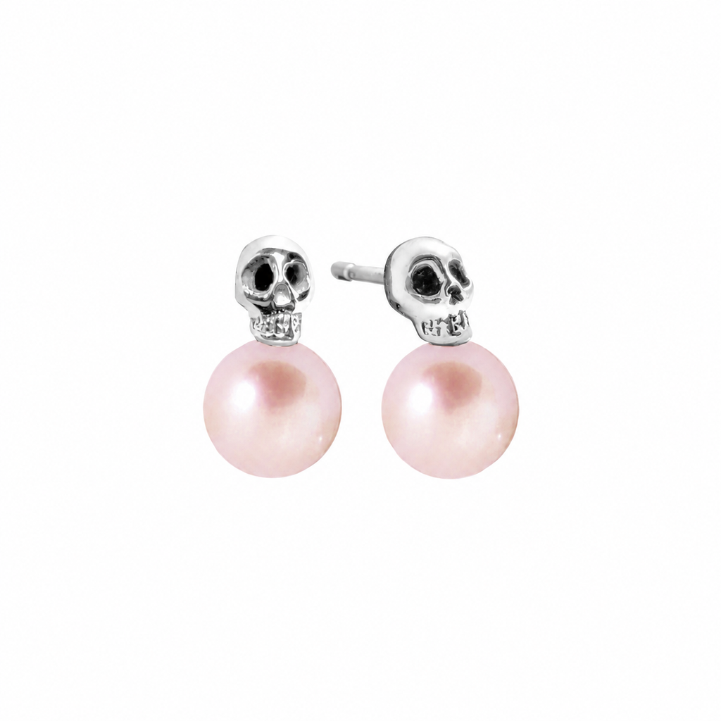 My pearly skull earrings