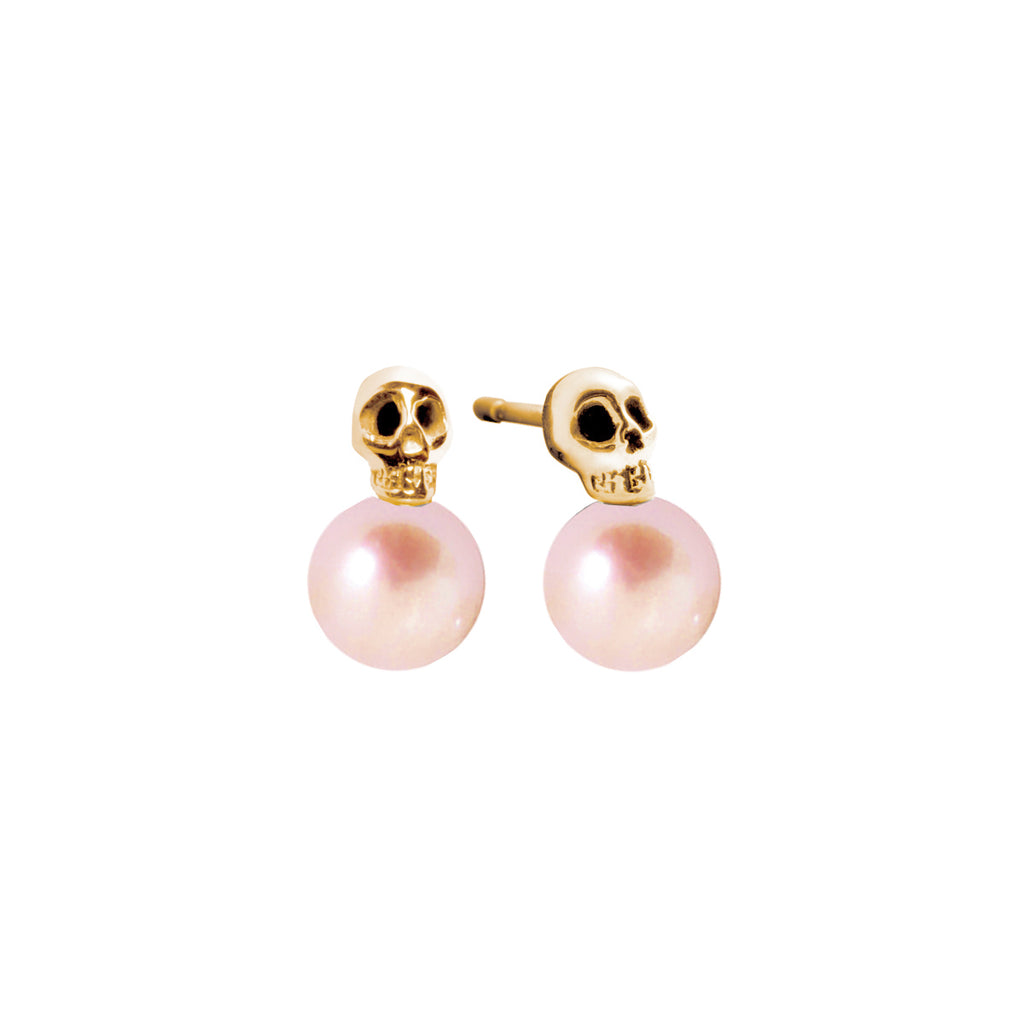 My pearly skull earrings