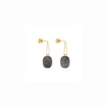 Organic grey mother of pearl earrings