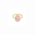 Organic pink mother-of-pearl ring