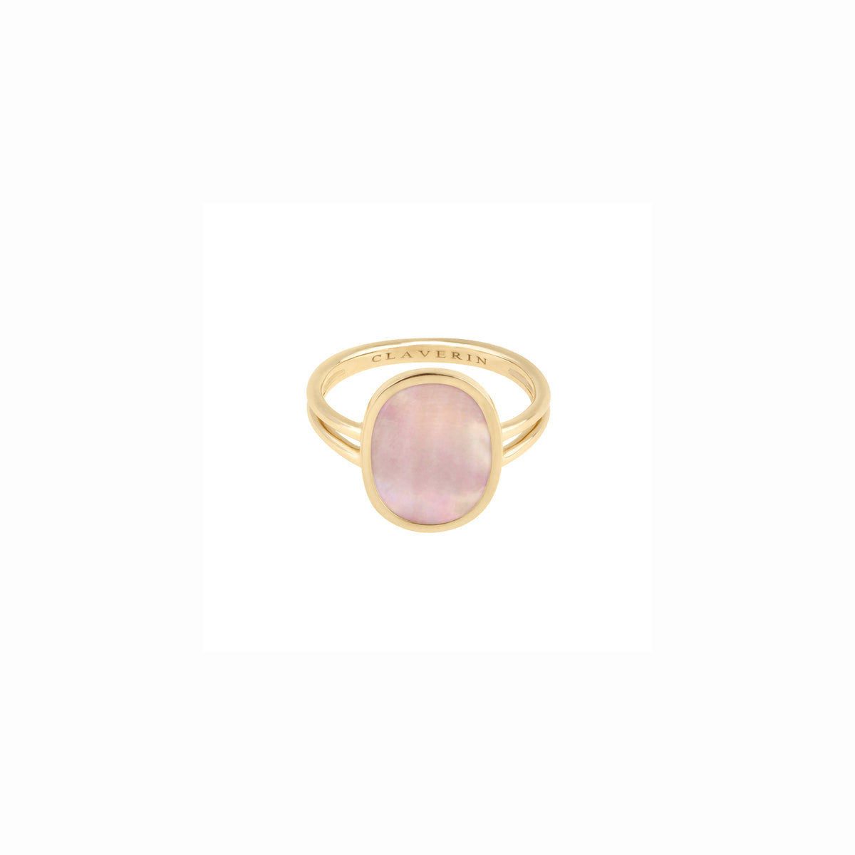 Bague Organic nacre rose