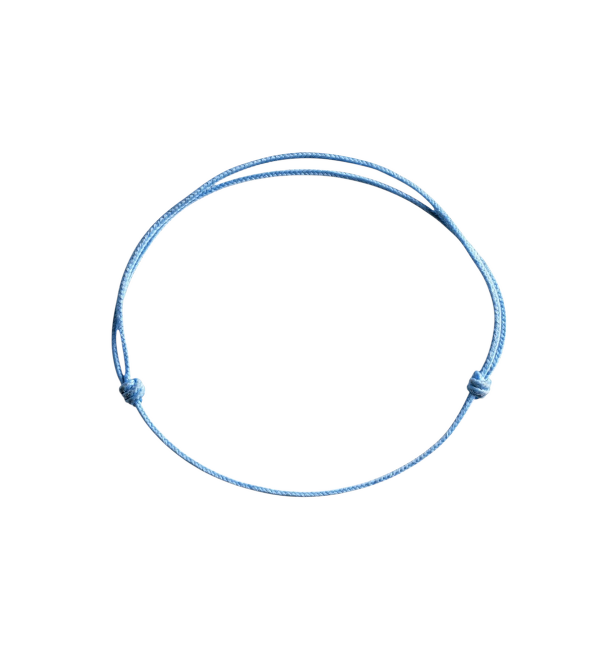 Cordon de remplacement bleu clair pour bracelet Claverin avec nœuds coulissants ajustables