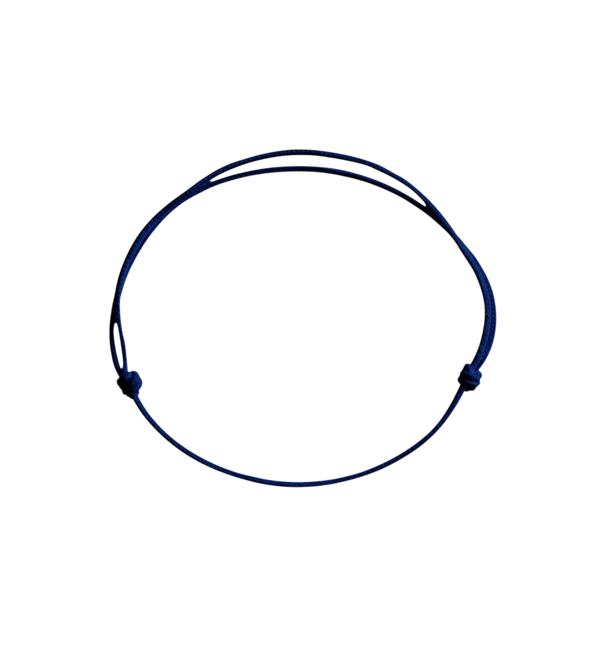 Cordon bleu pour bracelet Claverin ajustable avec nœuds coulissants