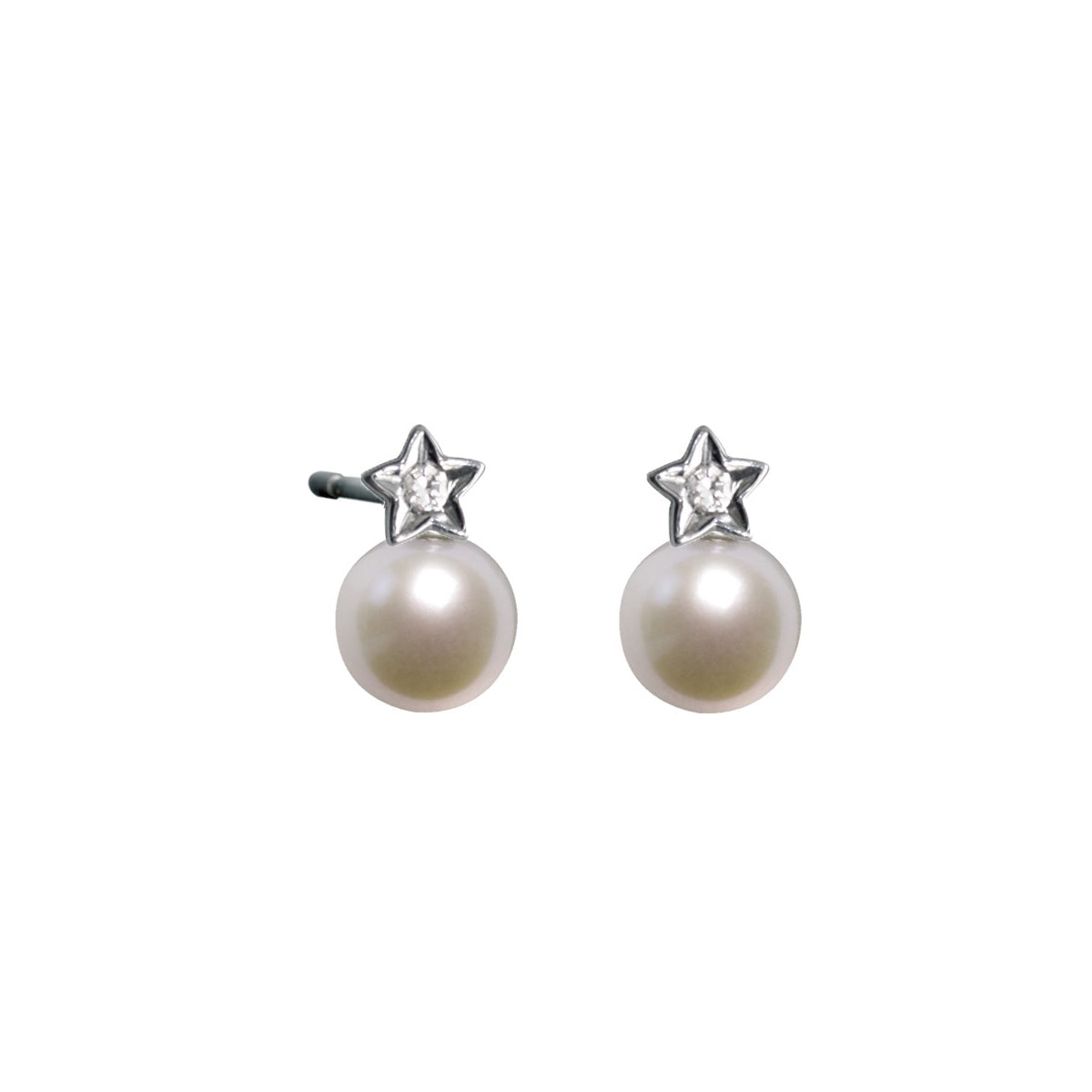 My pearly star earrings