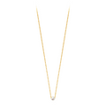 Collier Claverin Simply Mini avec pendentif perle blanche sur fine chaîne en or jaune 18 carats