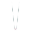 Pendentif Claverin Simply Pearly avec une perle blanche sur une fine chaîne en or blanc 18 carats