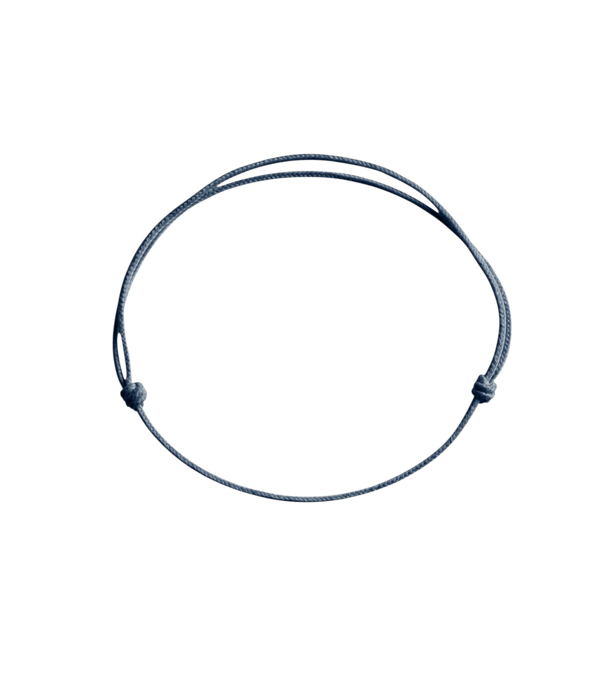 Cordon bleu marine pour bracelet Claverin avec nœuds coulissants ajustables