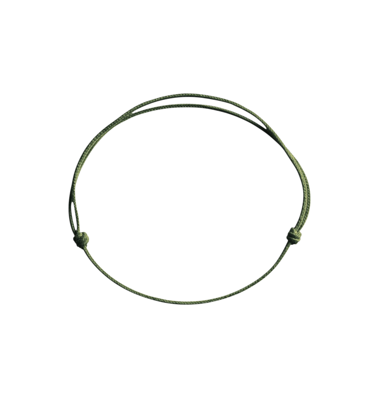 Cordon de remplacement vert pour bracelet Claverin avec nœuds coulissants ajustables