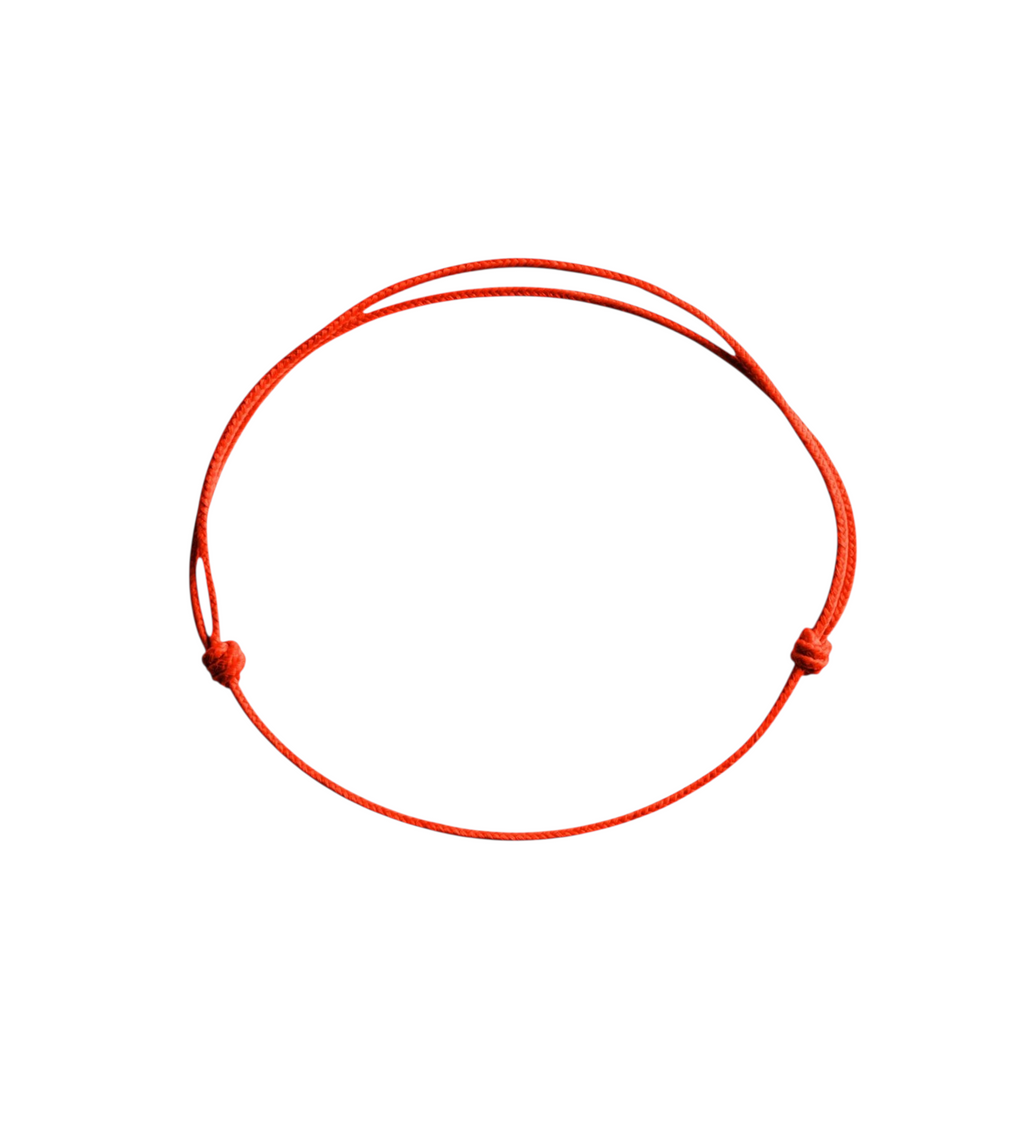 Cordon de remplacement rouge pour bracelet Claverin avec nœuds coulissants ajustables
