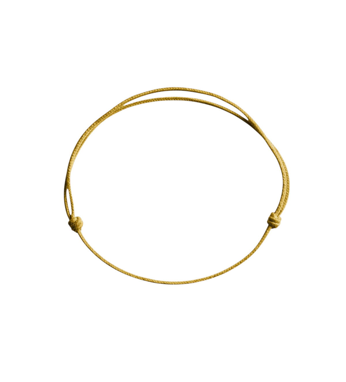 Cordon de remplacement jaune pour bracelet Claverin avec nœuds coulissants ajustables