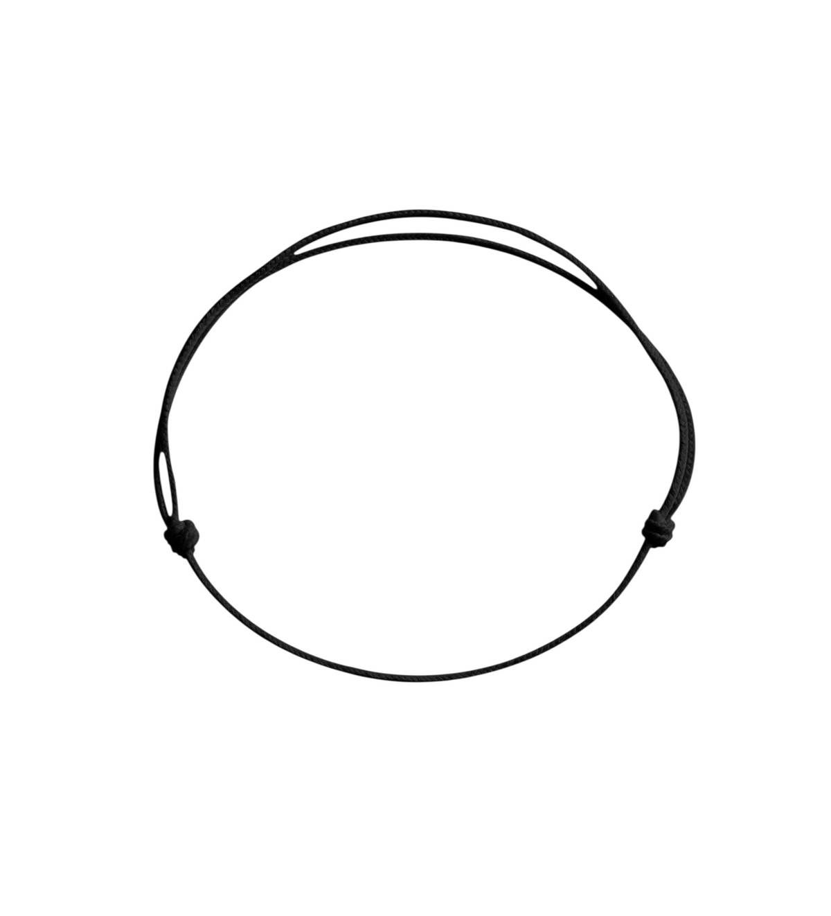 Cordon noir de remplacement pour bracelet Claverin avec nœuds coulissants ajustables