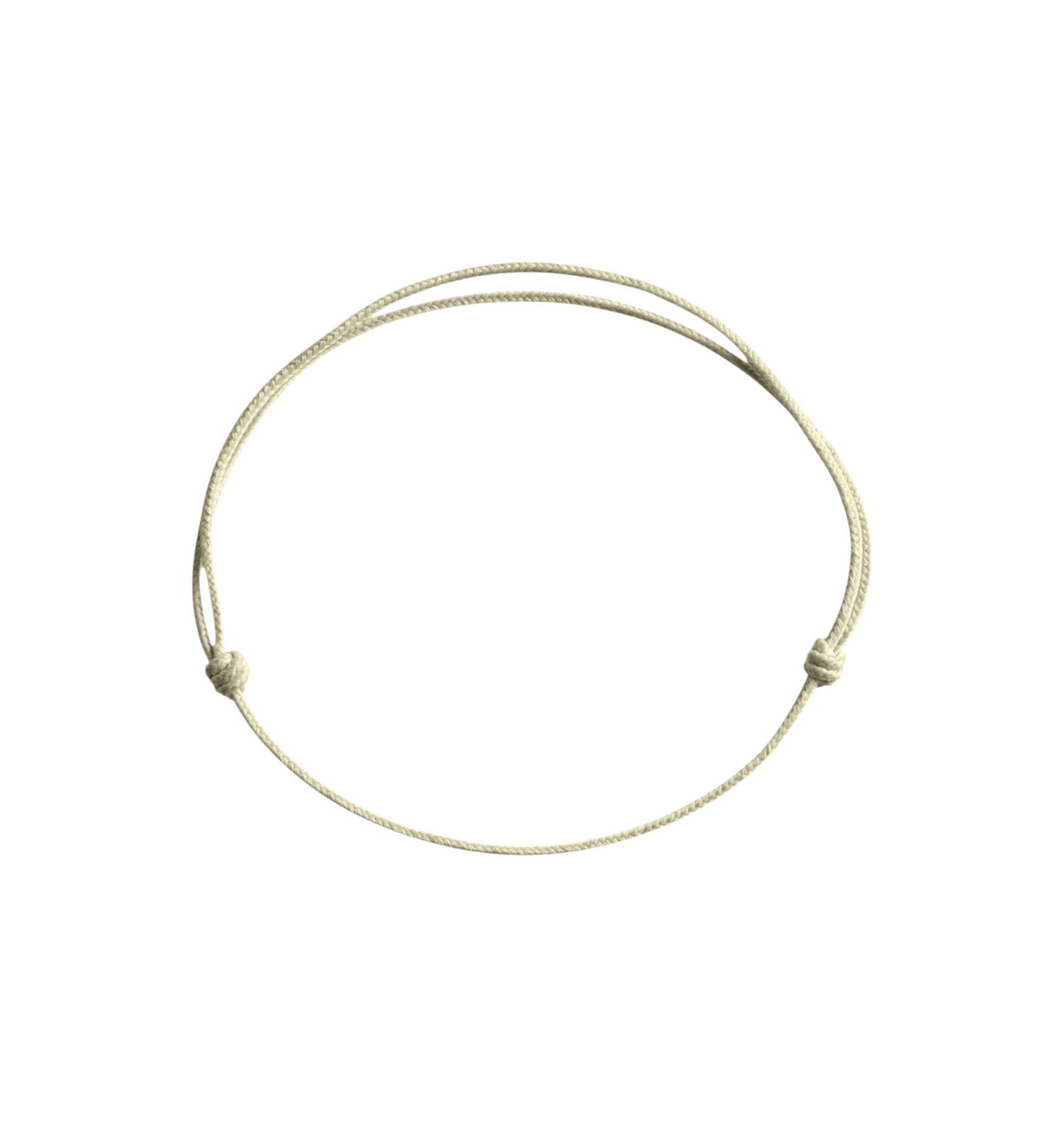 Cordon de remplacement beige pour bracelet Claverin avec nœuds coulissants ajustables