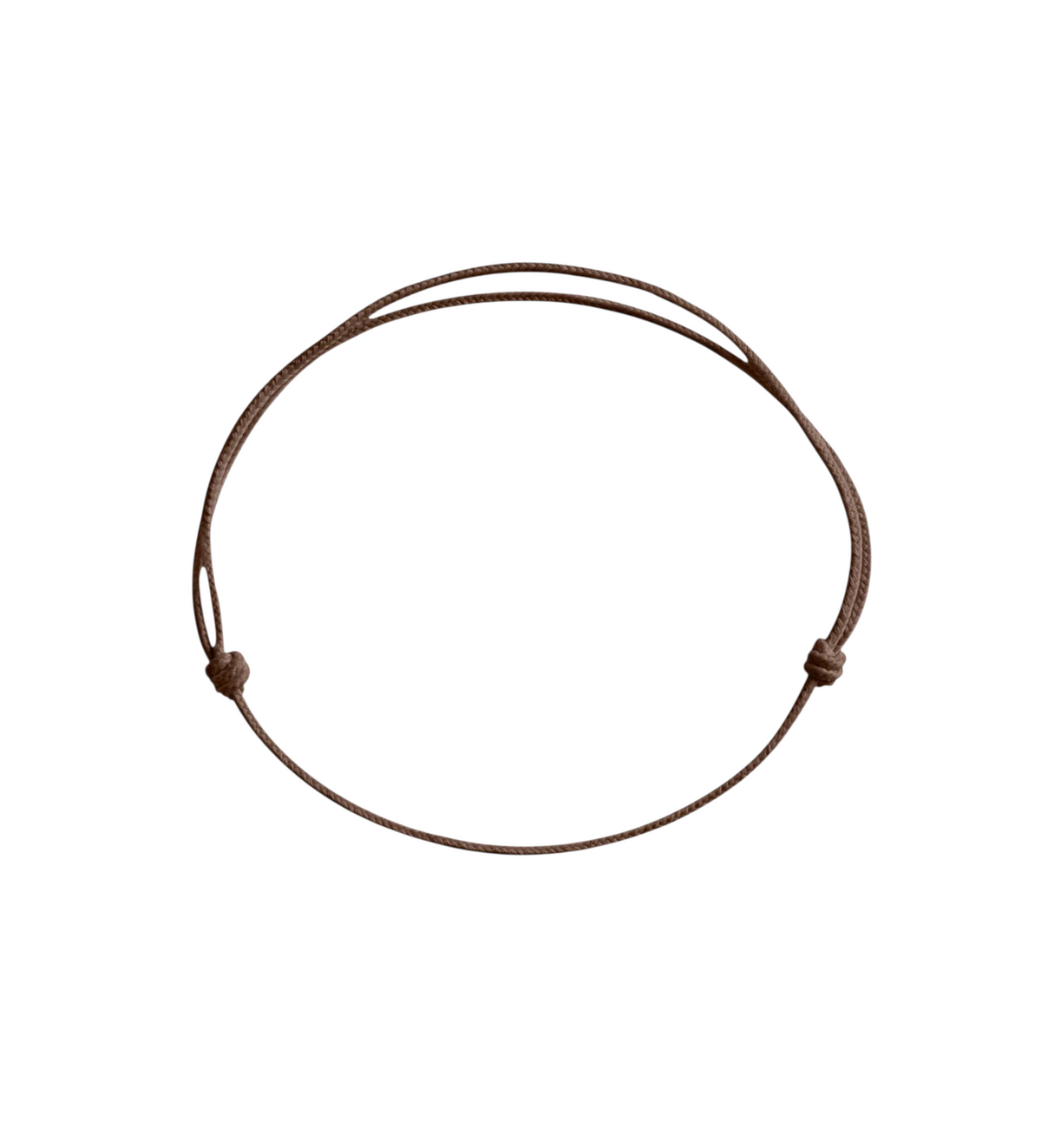 Cordon de remplacement marron pour bracelet Claverin avec nœuds coulissants ajustables