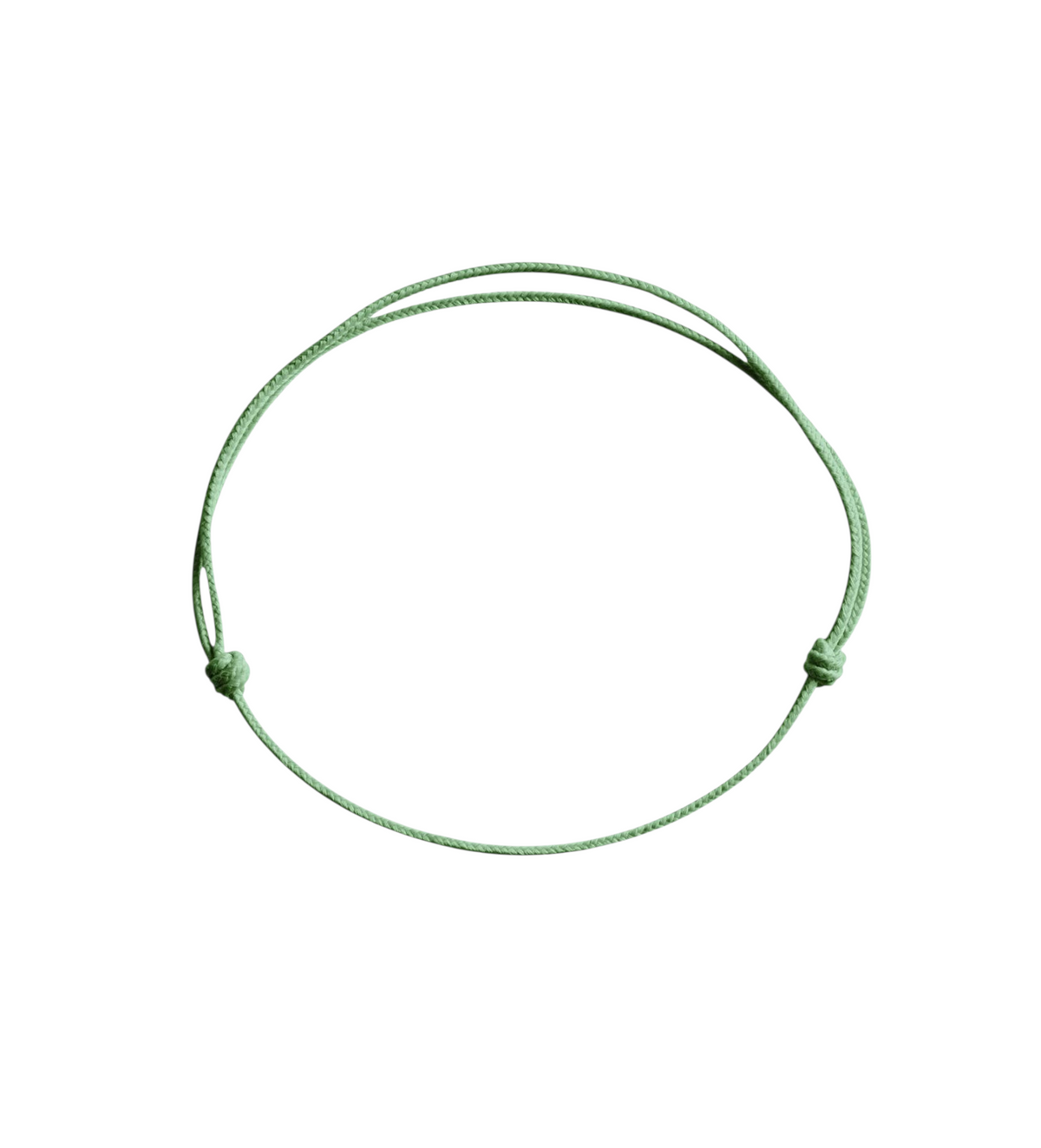 Cordon de remplacement vert clair pour bracelet Claverin avec nœuds coulissants ajustables